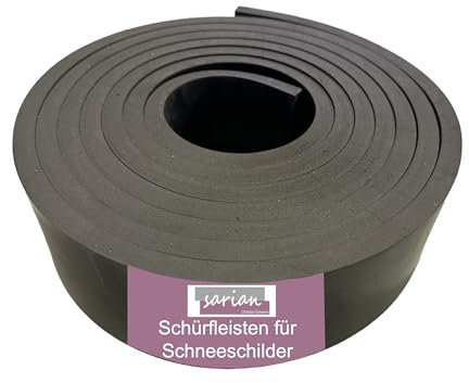 Schürfleiste Gummileiste 10mm - 20mm stark bis 10m Länge Gummilippe Gummigewebeleiste Schneeräumleiste (Stärke: 20mm, 1m x 10cm)