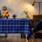 GLORY SEASON Nappe à Motif à Carreaux Teints en Fil Haut de Gamme Nappe de Table Rectangulaire Couverture de Table de Décoration pour Usage Extérieur et Intérieur (140x240cm, Bleu Marine)