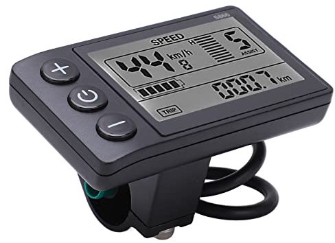 Elektrisches Fahrrad S866 LCD Display Meter 24V 36V 48V Bedienfeld mit Wasserdichtem Plug Meter Conversion Kit, für Scooter Bike Modification Computer Tachometer