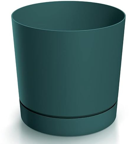 Blumentopf Blumenkübel Übertopf Rund mit Untersetzer TUBO P Pflanzkübel Pflanztopf Matt (110, Blau)