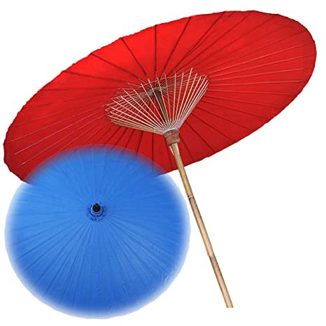 YFZNWHX Parapluie Extérieur en Papier Huilé, Parapluie De Jardin Vintage Fait À La Main, 2M, Ossature en Bambou, Mât, Protection Soleil/Pluie, Parapluie De Plage Extérieur, Plusieurs Couleurs