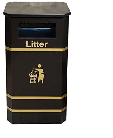 PEVSCO Poubelle Poubelles intérieures/extérieures, poubelles commerciales classiques américaines, poubelles rétro en acier épaissi Poubelle de recyclage extérieur