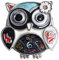BAMAY Zink-Legierung Niedliche Eule Vogel Brosche Pins Schmuck Emaille Anime Eule Geschenke für Frauen Mädchen Schal Revers Pin Charms (Schwarz)