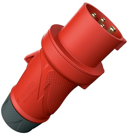 MENNEKES PowerTOP Xtra CEE Stecker, 32 A, 4-polig, 400 V, IP54 | Steckverbinder, Stromstecker mit ErgoCONTACT Anschluss