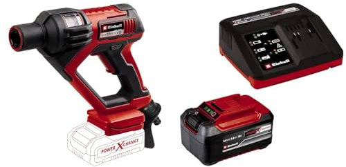 Einhell Pistola limpiadora a presión con batería HYPRESSO 18/24 Li-Solo Power X-Change (18 V, 24 Bar, para Limpieza y riego móviles, 240 L/h, Incl. Accesorios,)+ Starter Kit 5,2Ah