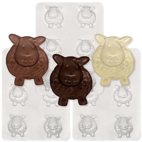 Sheep Chocolate Moulds - 23g - Set of 6 or 18 - DIY Lamb Chocolate Moulds (18 Moulds)