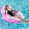 Sloosh (Rosa) aufblasbare Pool Float mit großer Rückenlehne, Riesige Wasser Pool Luftmatratze Pool Schwimmenden Stuhl mit Griff und Cup Holder, Sommer Pool Floaties aufblasbare Flöße für Erwachsene