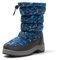 JOMIX Stivali Bambini Ragazzi Doposci Stivaletti Bambine Ragazze da Neve Impermeabile Scarpe Invernalin Imbottite da Bimbi Bimbe MB9538 (Blu, 30)