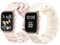Paquete de 2 correas de repuesto compatibles con correas de reloj de tela elástica de 38/40/41 mm (Pink)