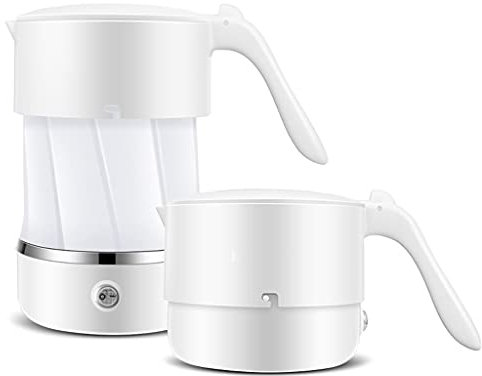 AVSWCIIS Bollitore Elettrico Bollitore per Acqua Pieghevole Protezione spegnimento Automatico Bollitore da 0,5 Litri Teiera per Viaggi a casa Luna Piena