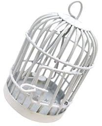 HEMOTON Puppenhaus Miniatur Zubehör Mini Vogelkäfig Mit Tür Legierung Ornament Dekorative Hängen Requisite Für