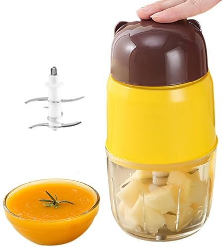 procesador de alimentos para niños, licuadora automática de alimentos pequeña, portátil, desmontable, bonito procesador de alimentos para puré de frutas, puré de verduras