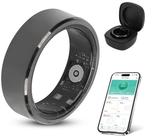 Smart Ring, Smart Ringe für Männer und Frauen, Gesundheits-Tracker-Ring Zur Überwachung von Fitness, Schlaf und Herzfrequenz, Fitness-Ring mit 7 Tagen Akkulaufzeit, Wasserdicht,