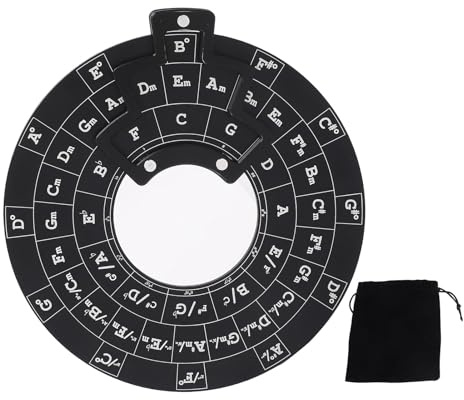 Melodie-Akkord-Werkzeug, Kreis-Melodie-Werkzeug aus Aluminiumlegierung, Musiktheorie-Lernzirkel des Quintenrads, Musikalisches Akkord-Werkzeug für Musiker, Songwriter, Anfänger