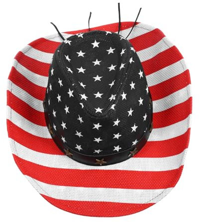 FOYTOKI Patriotischer Denim Hut mit Sternenstreifen, 56-60cm, 01 Farbe
