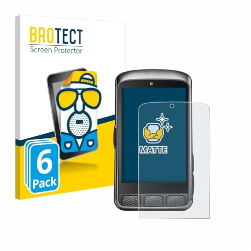BROTECT Schutzfolie für Wahoo Elemnt ACE | 6 Stück Entspiegelnder Displayschutz Made in Germany Matte Displayschutz-Folie Anti-Reflex Anti-Fingerprint Einfache Montage