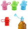 Lot de 4 bouchons en silicone anti-fuite pour bouteilles d'eau, sans BPA, bouchons de bouteille pour enfants, adultes et bébés, embout de bouteille pour boissons sûres