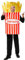 SEA HARE Costume di patatine fritte per adulti, unisex, divertente costume per feste in costume, taglia unica