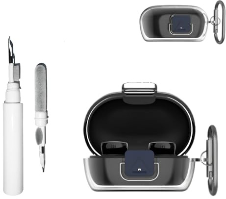 Casevita Lock Case Compatible with Bose QuietComfort Earbuds 2024 with Keychain and Cleaning Kit, Clear TPU Protective Cover Compatible with Bose New QuietComfort Wireless Noise