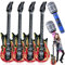 Aufblasbare Gitarren, Aufblasbare Gitarren Requisiten, 100cm Aufblasbare Party Gitarre, Aufblasbare Instrumente, Rock Musikinstrument (4+2)