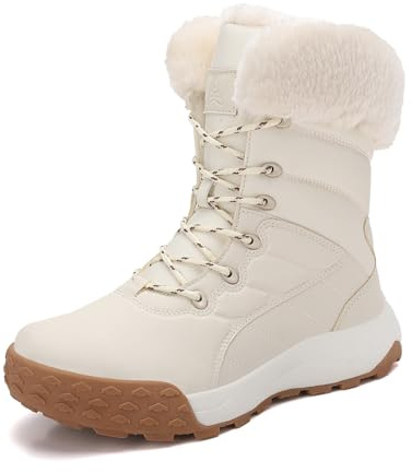ZPAWDH Femme Bottes de Neige Fourrure Doublé Chaud Outdoor Antidérapantes D'hiver Bottines