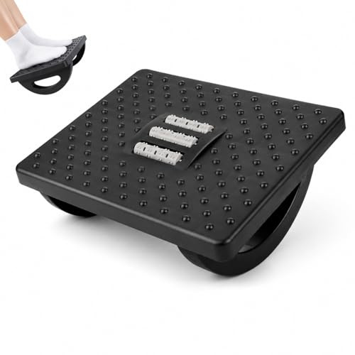 Otopone Foot Rest Under Desk, Roller and Textured Massage Surface | Foot Stool Under Desk, Ergonomic Posture Support, For Office and Home