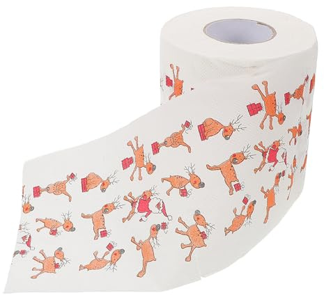 Abaodam Papier Toilette de Noel Motif Chaussettes Papier Toilette Decoratif Motifs Noel