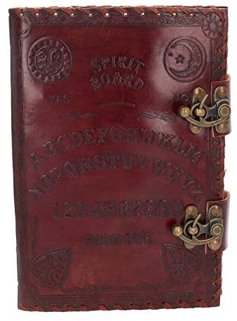 Nemesis Now Spirit Board Leder-Tagebuch mit Schloss, 28 cm, braun