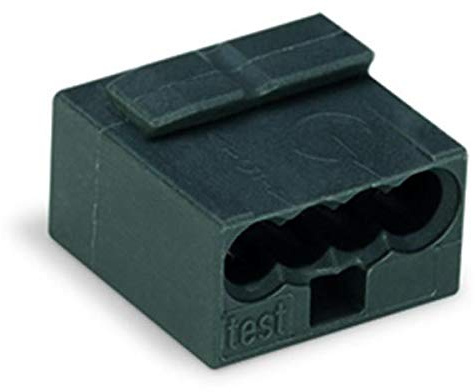 Wago Micro Dosenklemme 4x 0,6-0,8mm dunkelgrau (100er)