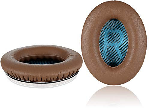 Bose QC25 Replacement Ear Pads, JARMOR Ear Cushion Kit for Bose QuietComfort25, QC35, QuietComfort2, Quiet Comfort 15, Ae2, Ae2i, Ae2w, Sound True, Sound Link Headphones (Brown)