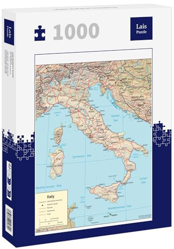 Lais Puzzle Physical Map of Italy 1000 pieces