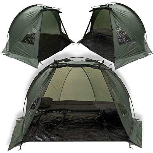 Carp Fishing Quick Erect Bivvy Day Tent Shelter 1-2 Man Fishing Bivvy + Groundsheet and Pegs