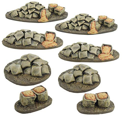 War World Gaming World at War Sandsäcke Scatter Terrain - 28mm WW2 Tabletop Spiele Gelände Modellbau Diorama Schlachtfeld Miliar Kriegführung Spielfeld