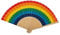 Sonnenscheinschuhe® Bunter Fächer Regenbogen Handfächer für Kinder Klappfächer farbenfroh