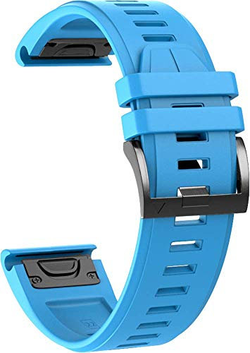 Shieranlee Fenix 6X Armband,Fenix 6X Pro/Fenix 5X /Fenix 5X Plus/Fenix 7X/Fenix 7X Solar/Fenix 7X Sapphire Solar/Fenix 3 /Fenix 3 HR, 26mm Breite Silikon Estrazarmband Quick Release Uhrenbänder