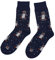 Weri Spezials Frohe Weihnachten Damen Socken mit lustigen festlichen Weihnachtsmotiven! In mehreren Mustern- und Farbvariationen! (35-38, Marine Pinguine)