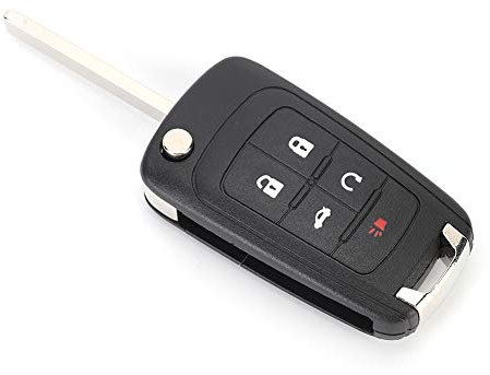 Schlüsselgehäuse, 5 Tasten Flip Remote Schlüsselanhänger Fall Abdeckung Schlüsselanhänger Abdeckung Fall Ersatz für Camaro 2010-2013 Cruze 2011-2013 Auto-Schlüssel-Etui