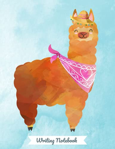 Llama Notebook for Girls Women Composition Writing Notepad Journal Llamas Themed Gifts 8.5 x 11 College Ruled | Really Cute Notebooks