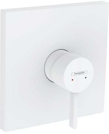 hansgrohe Wannenarmatur Finoris, Unterputz Brausebatterie, Duscharmatur für 1 Funktion, Mattweiß