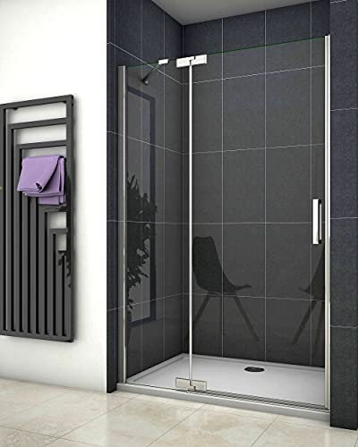 Acezanble 80x200cm Duschtür Nischentür Duschabtrennung Scharniertür 8mm nano glas