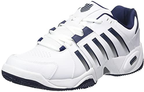 K-Swiss Performance Herren Accomplish IV Tennisschuh, White/Peacoat/Silver, 41.5 EU