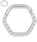 16G Septum Schmuck Septum Nasenring Daith Ohrringe Chirurgenstahl Higned Segment Nahtloser Clicker Ring Hexagon Form Nasenring Silber Knorpel Conch Tragus Helix Ohrringe Piercing Schmuck 8mm