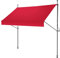 Gartenfreude Klemmmarkise 300 x 120 Sonnenschutz Balkonmarkise Campingmarkise ohne Bohren, Rot – gerader Schnitt, 4900-1530-117, Klemmmarkise 300 x 120 cm - Rot