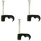 PRO ELEC PELB0632 Twin Cable Clip, Black, 2x 5mm Cables, Pack of 100