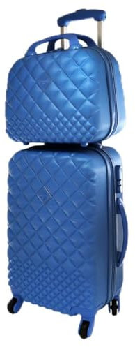 Camomilla Milano Set Valigeria, Trolley Viaggio (40 lt.) + Vanity Case (15 lt.), Materiale Rigido, Ruote Pivotanti, Chiusura Zip con combinazione, Colore Iris