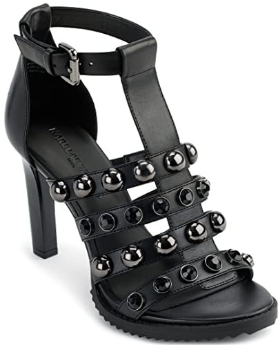 KARL LAGERFELD Damen Kl222640-bwg-8.5 Sandale, schwarz/Gunmetal, 39.5 EU