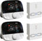 2Pc WiFi Smart Thermostat for Electric/Water Heating, Gas Boilers - Remote Voice Control WLAN Heating, Programmable With Receiver, 433 Supports Alexa
