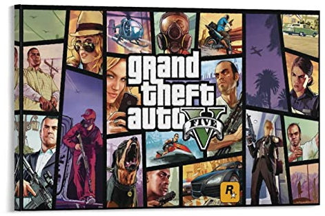Gta Poster Gta Poster Leinwand Kunst Poster Bild Modern Büro Familie Schlafzimmer Dekorative Poster Geschenk Wanddekoration Gemälde Poster 20 x 30 cm