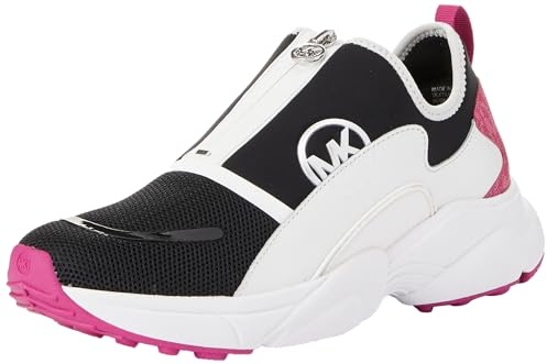 Michael Kors Damen SAMI Zip Trainer Sneaker, Deep Fuchsia Multi W Sh Rhodium, 41 EU