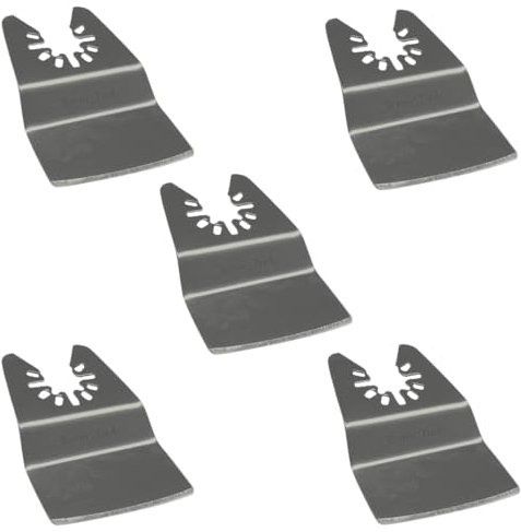 5 X Rennie Tools 50mm Scraper Blades/Oscillating Multitool Blades for Scraping Cutting Removing Paint Caulk Adhesive Sealant Compatible with Dewalt Stanley Worx F30 Erbauer Black & Decker Etc